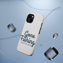 DistinctInk ToughCase for Apple iPhone, Compatible with MagSafe Charging - Gone Fishing Catch Ya Later