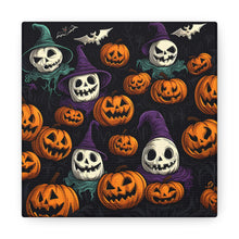 DistinctInk Canvas Wall Art with "Halloween Haunts and Pumpkin Pals" for Halloween