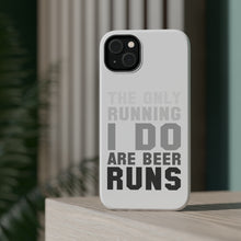DistinctInk ToughCase for Apple iPhone, Compatible with MagSafe Charging - The Only Running I Do Are Beer Runs