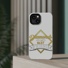 DistinctInk ToughCase for Apple iPhone, Compatible with MagSafe Charging - Diamonds Are a Girl's Best Friend