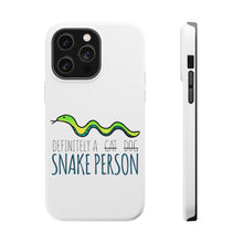 DistinctInk ToughCase for Apple iPhone, Compatible with MagSafe Charging - Definitely a Snake Person
