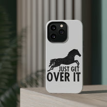 DistinctInk ToughCase for Apple iPhone, Compatible with MagSafe Charging - Just Get Over It - Horse Jump