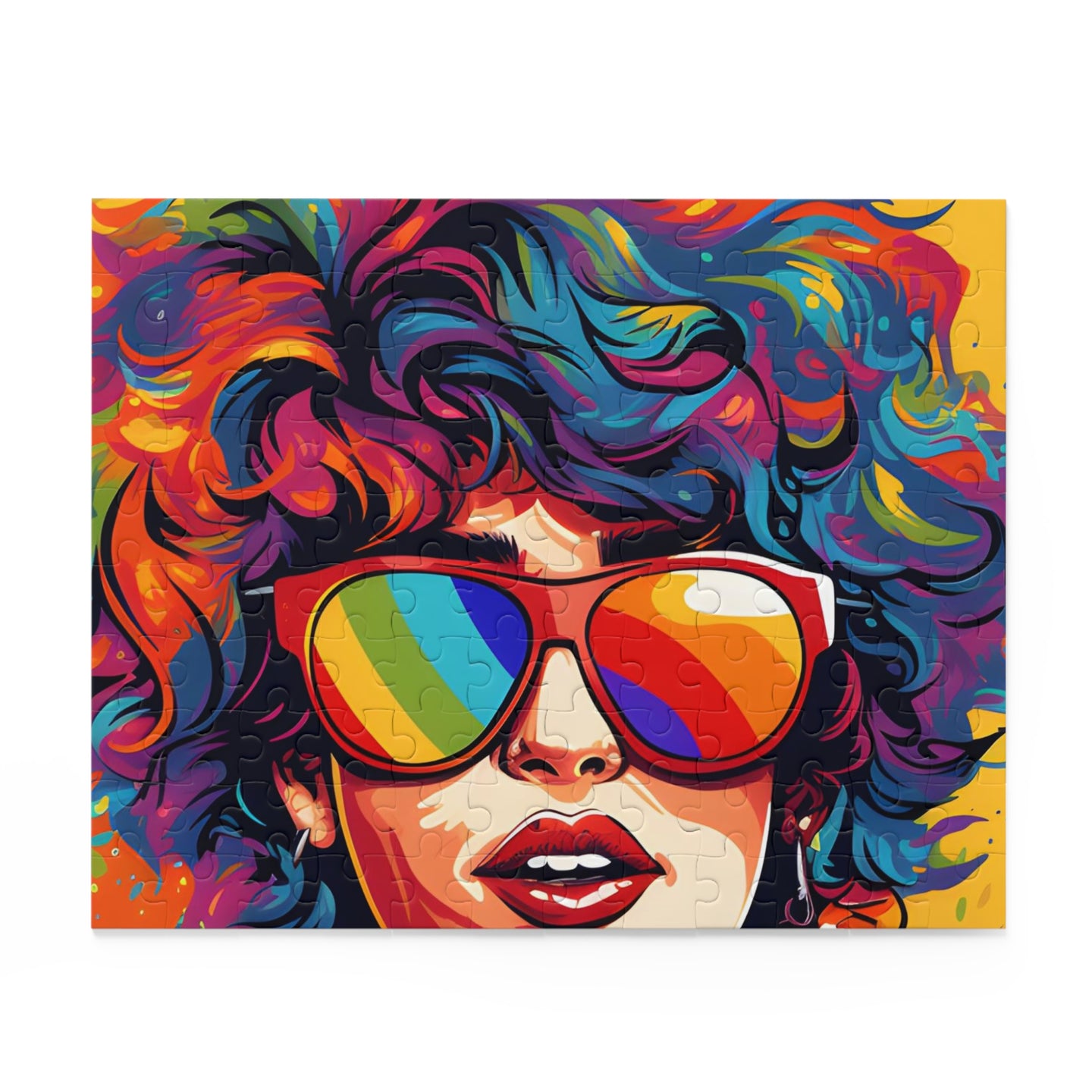 DistinctInk Jigsaw Puzzle with Start Building Your Dreams Design for LGBTQ+ Pride