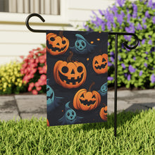DistinctInk Garden & House Banner Flag with Nightly Fright of Bats and Ghouls Design for Halloween