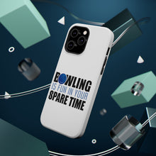 DistinctInk ToughCase for Apple iPhone, Compatible with MagSafe Charging - Bowling is Fun In Your SPARE Time