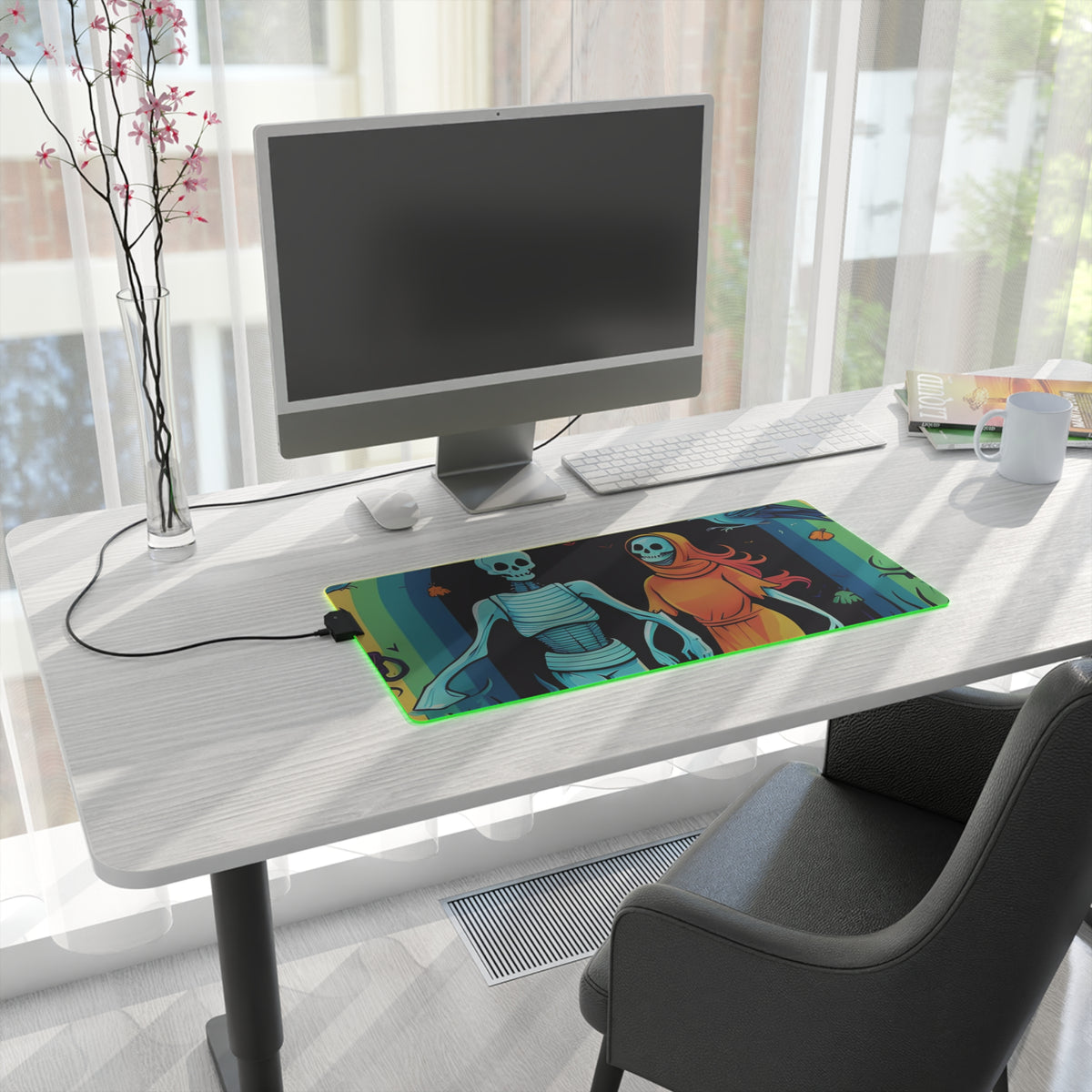 LED Gaming Mouse Pad with The Enduring Beauty of Writing Design for Halloween LGBTQ+ Pride, view 19