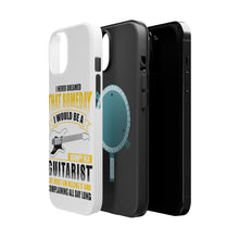 DistinctInk ToughCase for Apple iPhone, Compatible with MagSafe Charging - Never Dreamed I'd Be Grumpy Old Guitarist