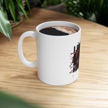DistinctInk Glossy White Coffee / Tea Mug - I Puckin' Love Hockey