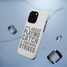 DistinctInk ToughCase for Apple iPhone, Compatible with MagSafe Charging - It's About Playing Catch & Throwing Strikes