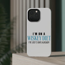 DistinctInk ToughCase for Apple iPhone, Compatible with MagSafe Charging - I'm on a Whiskey Diet Already Lost 5 Days