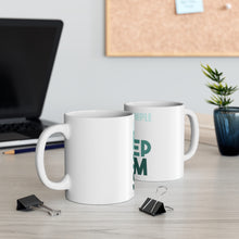 DistinctInk Glossy White Coffee / Tea Mug - Life Is Simple Eat Sleep Swim