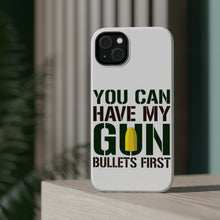 DistinctInk ToughCase for Apple iPhone, Compatible with MagSafe Charging - You Can Have My Gun. Bullets First