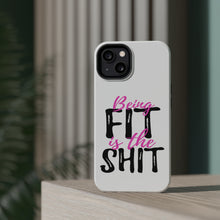 DistinctInk ToughCase for Apple iPhone, Compatible with MagSafe Charging - Being Fit is the $hit