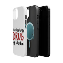 DistinctInk ToughCase for Apple iPhone, Compatible with MagSafe Charging - Traveling is My Drug of Choice