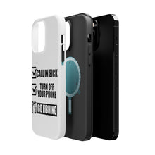 DistinctInk ToughCase for Apple iPhone, Compatible with MagSafe Charging - Call in Sick, Turn Off Phone, Go Fishing