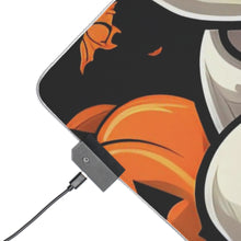 DistinctInk LED Gaming Mouse Pad with Ghost Skeleton Pumpkin Pattern Design for Halloween