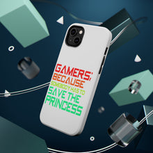 DistinctInk ToughCase for Apple iPhone, Compatible with MagSafe Charging - Gamers; Because Somebody Has to Save Princess