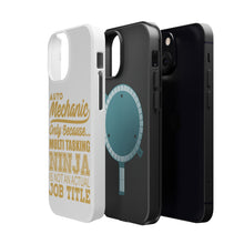 DistinctInk ToughCase for Apple iPhone, Compatible with MagSafe Charging - Auto Mechanic Multi Tasking Ninja