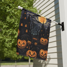 DistinctInk Garden & House Banner Flag with Spooky All Hallows' Eve Design for Halloween