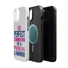 DistinctInk ToughCase for Apple iPhone, Compatible with MagSafe Charging - Perfect Combination of Princess & Warrior