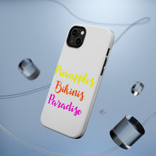 DistinctInk ToughCase for Apple iPhone, Compatible with MagSafe Charging - Pineapples Bikinis Paradise
