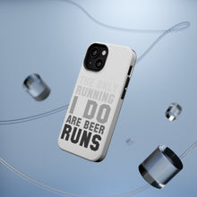 DistinctInk ToughCase for Apple iPhone, Compatible with MagSafe Charging - The Only Running I Do Are Beer Runs