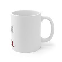 DistinctInk Glossy White Coffee / Tea Mug - Two Words. One Finger.
