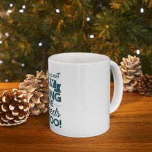 DistinctInk Glossy White Coffee / Tea Mug - Live By Golfing Alone Need Beer Too