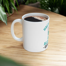 DistinctInk Glossy White Coffee / Tea Mug - Half Empty? Add Alcohol. -Optimist