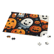 DistinctInk Jigsaw Puzzle with Spooky Halloween Night Design for Halloween