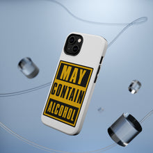 DistinctInk ToughCase for Apple iPhone, Compatible with MagSafe Charging - May Contain Alcohol Warning Sign