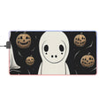 LED Gaming Mouse Pad with Ghostly Skeleton and Pumpkin Design for Halloween
