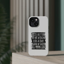 DistinctInk ToughCase for Apple iPhone, Compatible with MagSafe Charging - Better to Be A Lion For a Day Than A Sheep