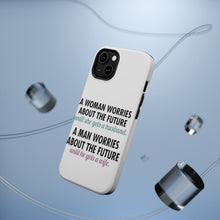 DistinctInk ToughCase for Apple iPhone, Compatible with MagSafe Charging - Worries About the Future Until Married