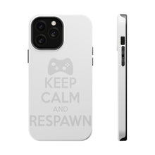 DistinctInk ToughCase for Apple iPhone, Compatible with MagSafe Charging - Keep Calm and Respawn Gamer Video Games