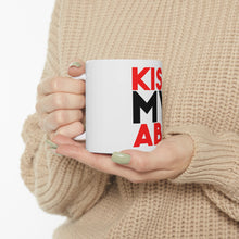 DistinctInk Glossy White Coffee / Tea Mug - Kiss My Abs
