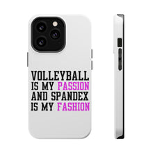 DistinctInk ToughCase for Apple iPhone, Compatible with MagSafe Charging - Volleyball is My Passion Spandex My Fashion