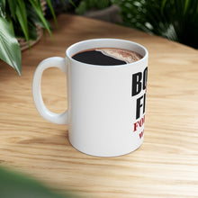 DistinctInk Glossy White Coffee / Tea Mug - Born to Fish, Forced to Work