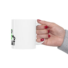 DistinctInk Glossy White Coffee / Tea Mug - Eat Game Repeat - Video Games Gamer