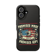 DistinctInk Tough Case for iPhone, Compatible with MagSafe Charging | Trump - Promises Made, Promises Kept | Conservative