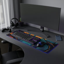DistinctInk LED Gaming Mouse Pad with Haunted Evening Nightmare Design for Halloween