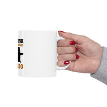 DistinctInk Glossy White Coffee / Tea Mug - I Get Drunk & Grill Things