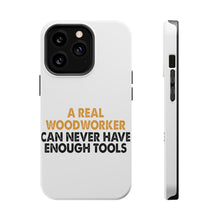 DistinctInk ToughCase for Apple iPhone, Compatible with MagSafe Charging - Real Woodworker Can Never Have Enough Tools