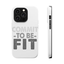DistinctInk ToughCase for Apple iPhone, Compatible with MagSafe Charging - Commit To Be Fit