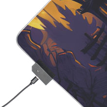 DistinctInk LED Gaming Mouse Pad with Ghostly Ghouls in the Graveyard Design for Halloween