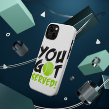 DistinctInk ToughCase for Apple iPhone, Compatible with MagSafe Charging - You Got Served Tennis