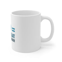 DistinctInk Glossy White Coffee / Tea Mug - H20 = 2 Parts Heart 1 Part Obsession