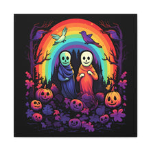 DistinctInk Canvas Wall Art with Living Life to the Fullest for Halloween LGBTQ+ Pride