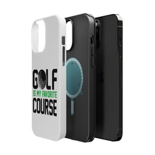 DistinctInk ToughCase for Apple iPhone, Compatible with MagSafe Charging - Golf Is MY Favorite Course