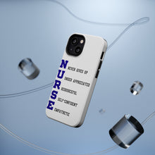 DistinctInk ToughCase for Apple iPhone, Compatible with MagSafe Charging - Nurse Never Gives Up
